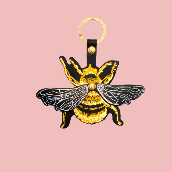 Leather Bee Keyring