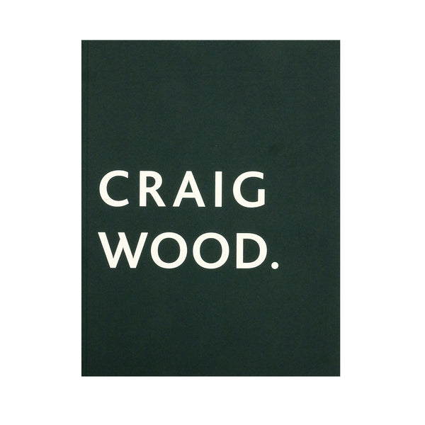 Cover for Craig Wood. Dark green cover with the title in large white letters. 
