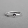 Product image.  Sterling silver stacking ring with heart motif.