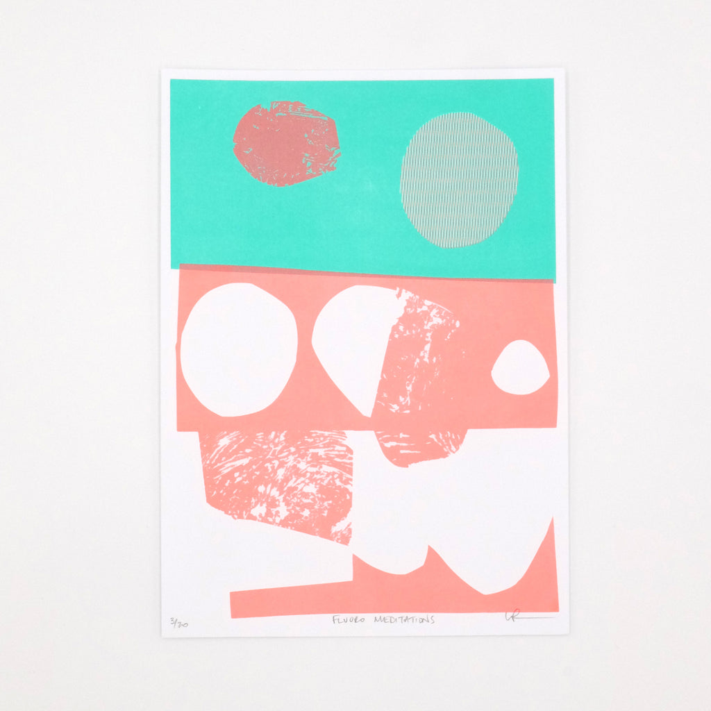 Unframed 2 colour screenprint by Print Garage