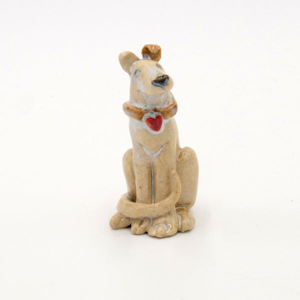 Handmade ceramic hound dog - Louise Schrempft