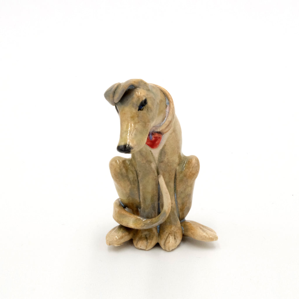 Handmade ceramic hound dog - Louise Schrempft