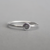Product image.  Sterling silver stacking ring with smiley face motif.