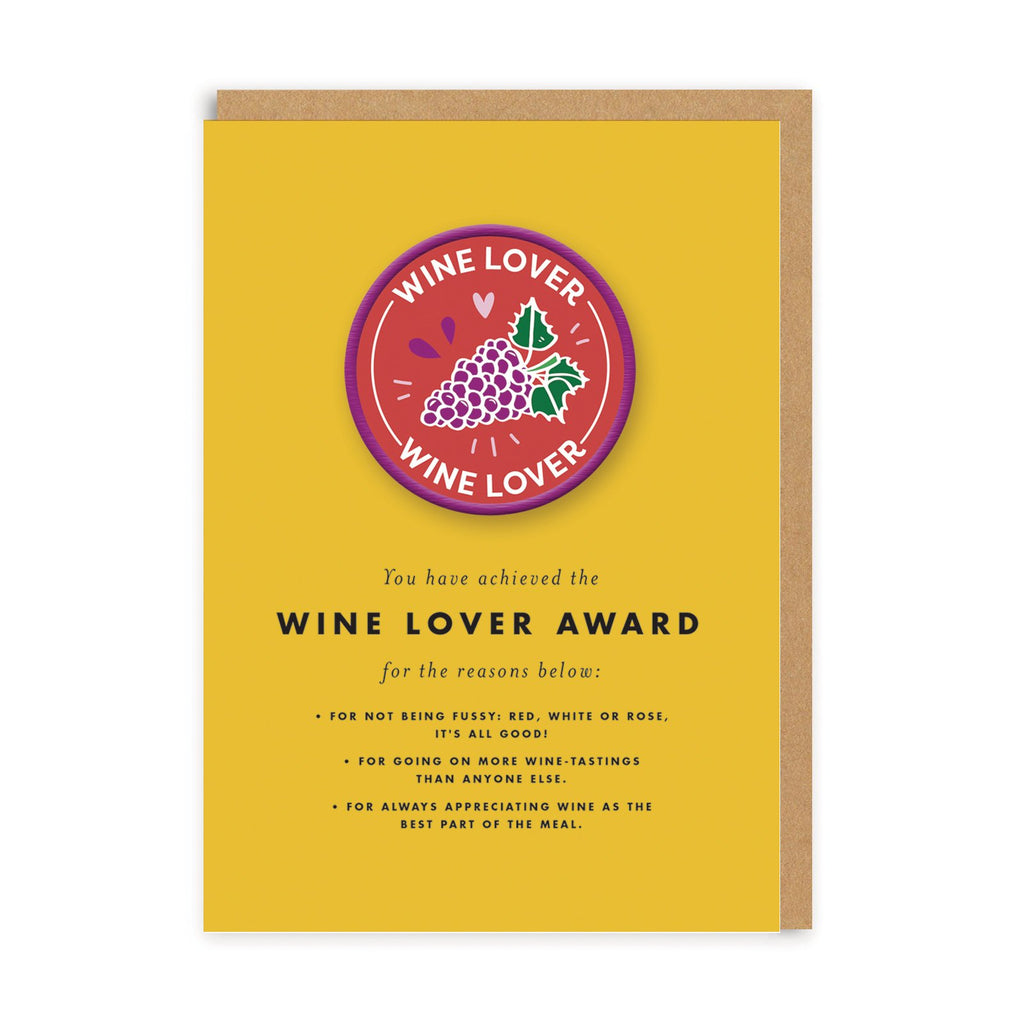 Woven Patch Greeting Card - Wine Lover